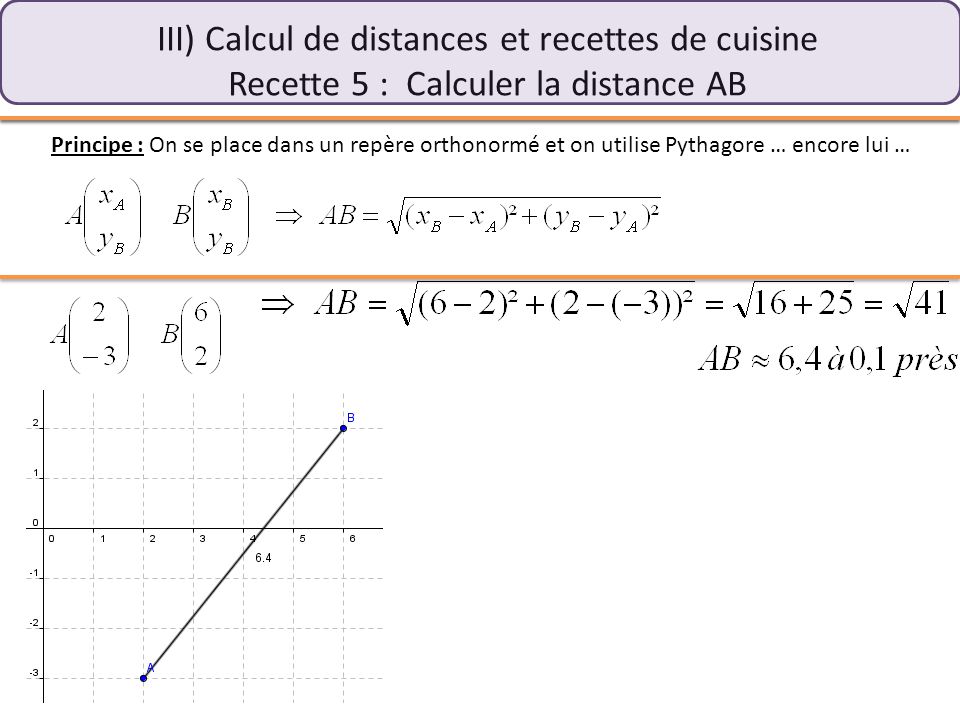 calcul distance coordonnees